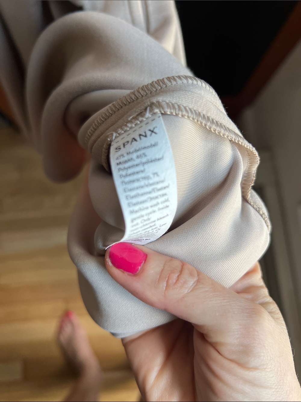 NEW Spanx AirEssentials Tie-Waist Tank Dress Tahini Beige Neutral Loungewear - Picture 4 of 6